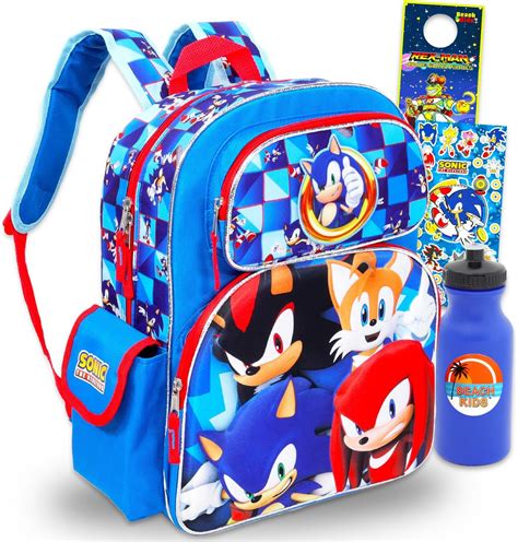 Amazon.com | Sonic The Hedgehog Backpack Set - Bundle with Deluxe 16 ...