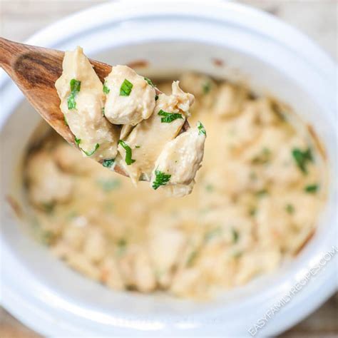 Crockpot Creamy Garlic Chicken Bites · Easy Family Recipes