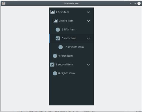 Python Qt TreeView 的图像结果