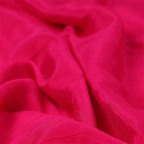 Buy Dark Pink Colour Pure Chinon Saree Plain Dyed Fabric – FAB VOGUE ...