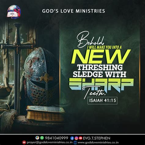 Isaiah 41:15 :: God's Love Ministries - Today's Promise
