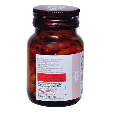 Dilantin 100 MG Capsule (100): Uses, Side Effects, Price & Dosage ...