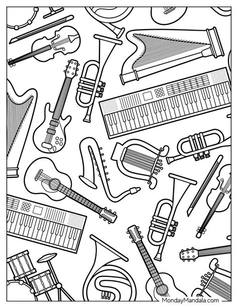 20 Music Coloring Pages (Free PDF Printables)