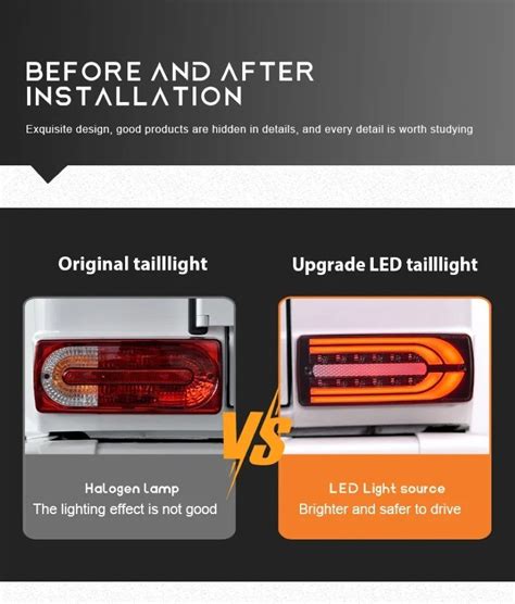 G Class G Wagon W463 2007-2017 G500 G63 G350 G55 Car Rear Upgraded Tail ...