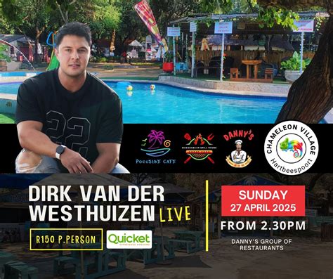 Dirk van der Westhuizen LIVE at ChameleonVillage!, R104, Old Rustenburg ...
