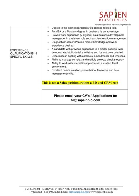 Careers – Sapien Biosciences