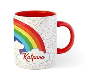 Buy ARTBUG Rainbow & Unicorn Theme Customised Coffee Mug for Girls ...