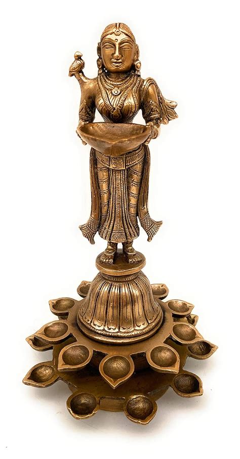 Buy Bhunes Brass Deep Lakshmi Idol – Diya Deepa Deepam Pradeepa ...