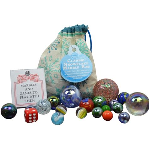 Christmas Bag of Marbles - Snowflake - House of Marbles US