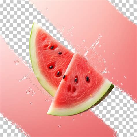 Watermelon slice background isolated on transparent background ...