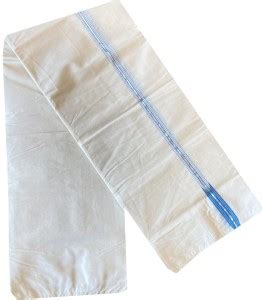 kaitharikada Pure Cotton Handloom-Balaramapuram Mundu-Puliyilakara Blue ...