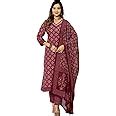 Buy Arayna Women's Cotton Printed Floral Straight Kurta with Palazzo ...