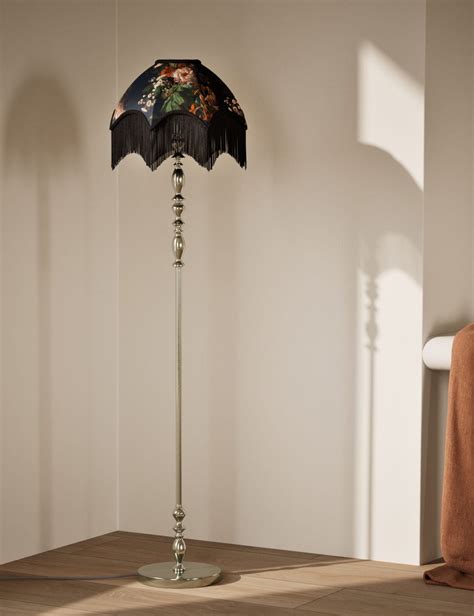 Floral Fringed Floor Lamp | M&S X National Gallery | M&S