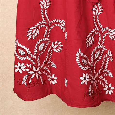 Bengal Kantha Embroidery Cotton Wrap Around Skirt – iTokri आई.टोकरी