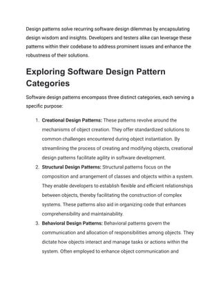 Image result for Code Design Patterns vs Test Design