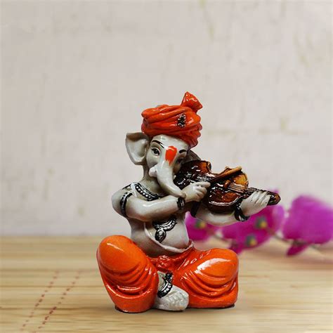 Lord Ganesha playing Violin - eCraftIndia Online