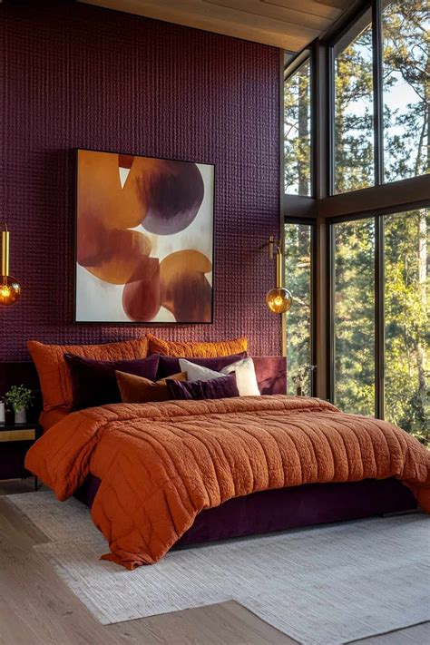 60 Beautiful Burnt Orange Bedroom Designs