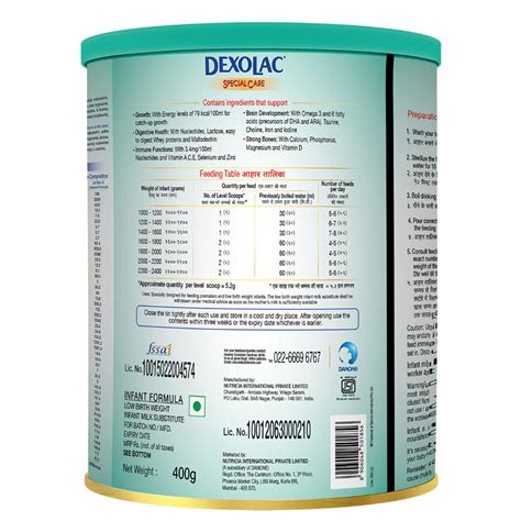 Buy Dexolac Special Care Infant Formula Powder for Premature Baby (Born ...