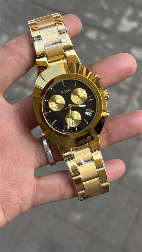 Rado Diastar Black Dial Chronograph Men's Watch – watchworlds.in