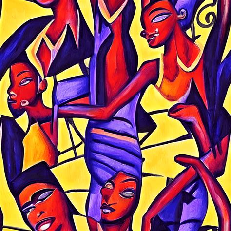 Harlem Renaissance Inspired Art Painting · Creative Fabrica