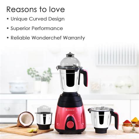Wonderchef Renewed Vietri Mixer Grinder | 750W | 3 Stainless Steel Jar