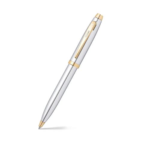 Sheaffer 9340 Gift 100 Bright Chrome with Gold Tone Trim Ballpoint Pen ...