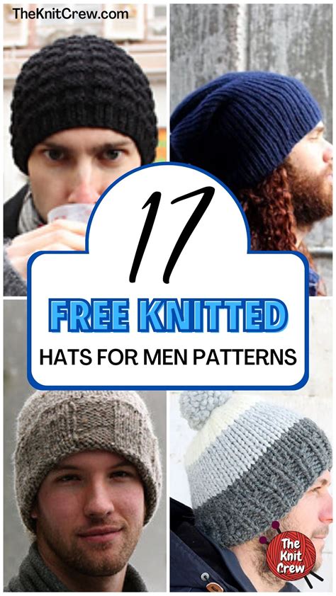 17 Free Knitted Hats For Men Patterns - The Knit Crew