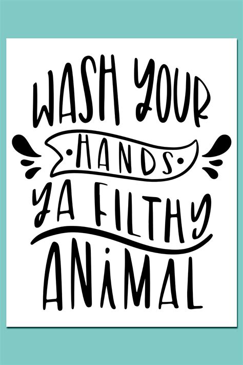 Free Funny Printable Bathroom Signs: 15 Wall Art Options