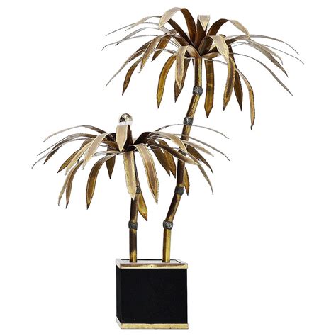 huge 6 feet tall copper 3-trunk Maison Jansen palm tree floorlamp at ...