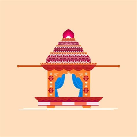 Indian wedding elements vector art wedding doli | Premium Vector