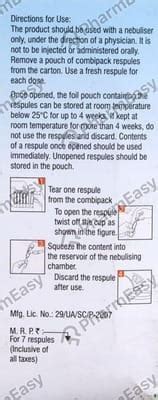 Formonide 1mg 2ml Packet Of 7 Respules: Uses, Side Effects, Price ...