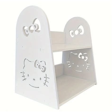 Rak Penyusun Desktop Plastik, 3 Tingkat, Reka Bentuk Sanrio Hello Kitty ...