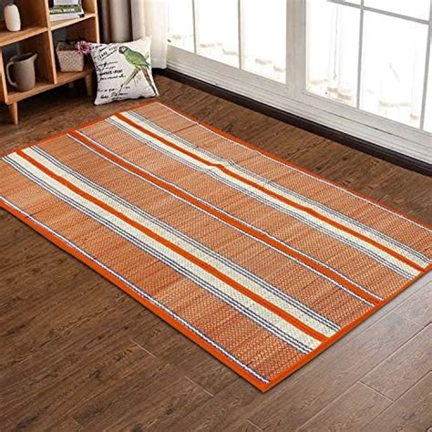 Buy HOKIPO Classic Contemporary Chatai Mat (Black, Madurkathi ...
