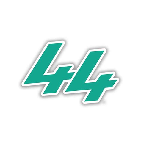 Neon 44 Badge – Lewis Hamilton Sticker – STICKYFUNK PREMIUM STICKERS