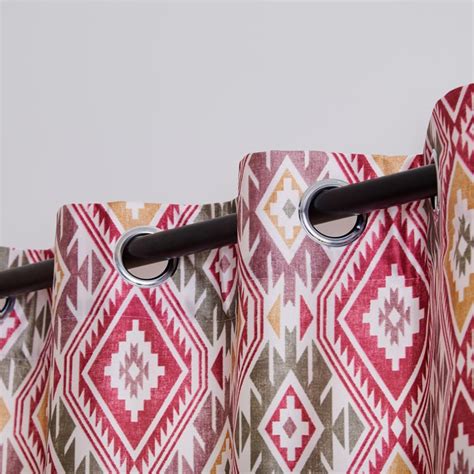 Buy Vivian Biscay Set of 2 Printed Light Filtering Window Curtains from ...