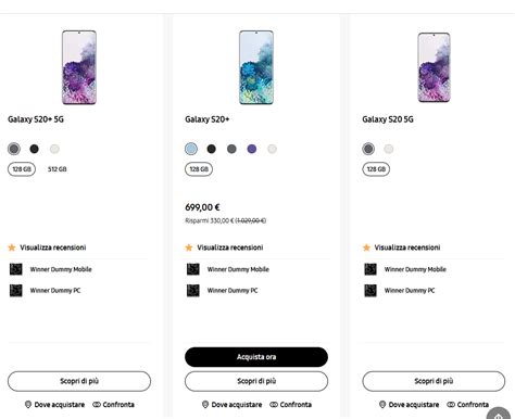 Perché Samsung Galaxy S20 non è più disponibile all'acquisto?