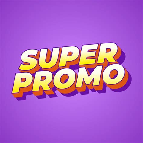 Super promo text effect in square size with bold font and 3d look ...