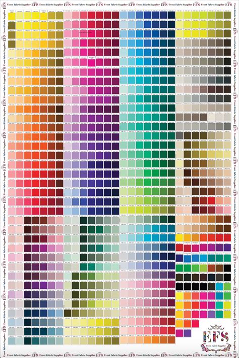 Pantone Shade Chart – EFS
