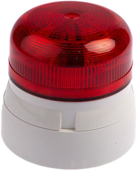 QBS-0059 Klaxon | Klaxon Flashguard QBS Series Red Flashing Beacon, 24 ...