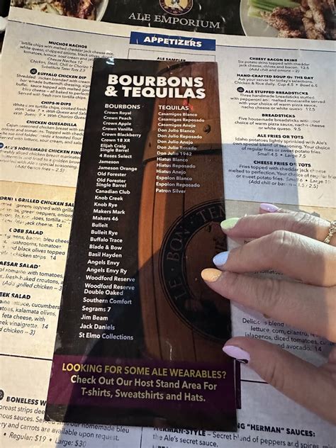 Menu at Ale Emporium pub & bar, Greenwood, 997 E County Line Rd B