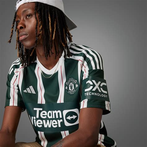 Clothing - Manchester United 23/24 Away Jersey - Green | adidas Oman
