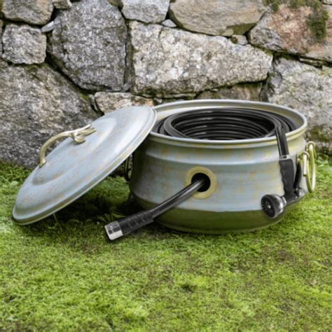 Verdigris & Brass Hose Pot with Lid – The Well Appointed House