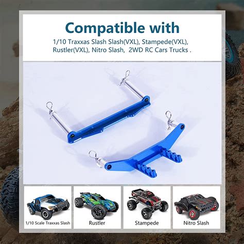 Buy WEISHUJI RC Aluminum Alloy Steering Blocks Kit and Body Mounts for ...