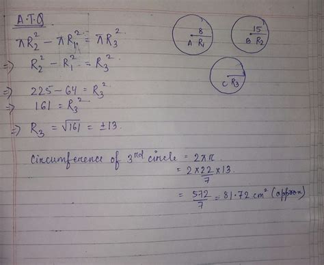 The diameters of two circles with centre A and B are 16cm and 30cm ...