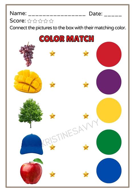 Color Match Worksheet 的图像结果