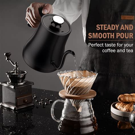 Buy Electric Gooseneck Kettle Temperature Control & 5 Variable Presets ...