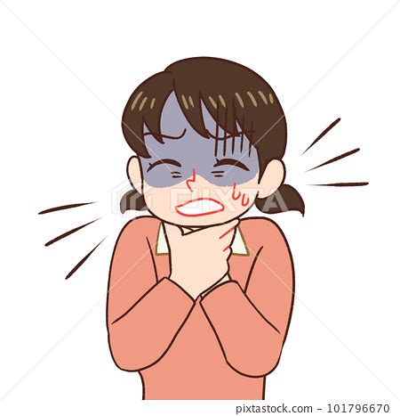 Illustration of a child choking - Stock Illustration [101796670] - PIXTA