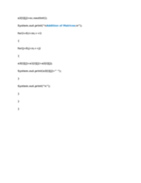 Addition of Two Matrix in Java 的图像结果