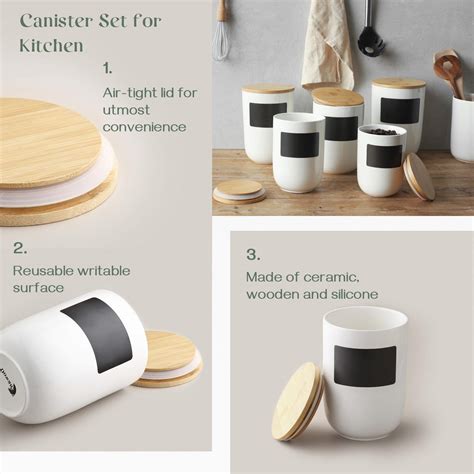 DOWAN Coffee Canister, 23 OZ (680 ML) Kitchen Canisters with Airtight ...