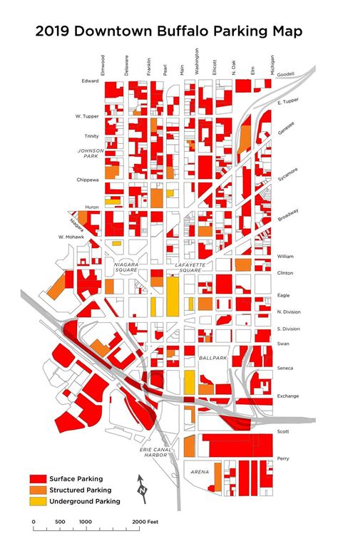2019 Downtown Buffalo (NY) Parking Map : r/MapPorn